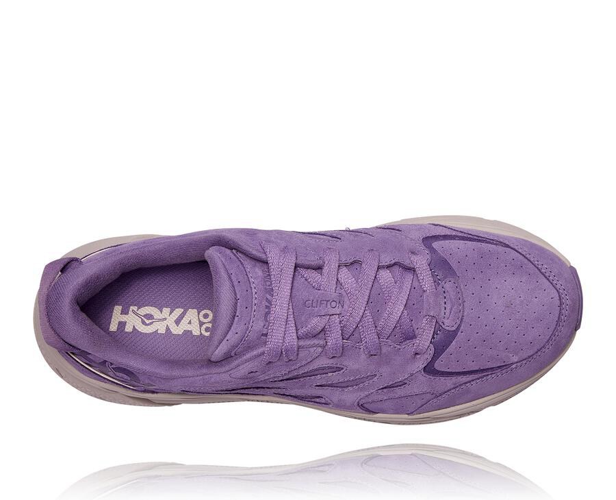 Zapatillas Asfalto Hoka One One Hombre - Clifton L Suede - Moradas - XHF784152